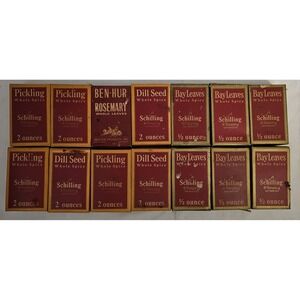 Lot Of Vintage Rare 1930-1940's Schilling & Co San Fransico Seasoning And...